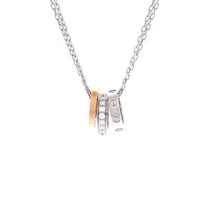 Cartier Love 3 Ring Pendant Necklace